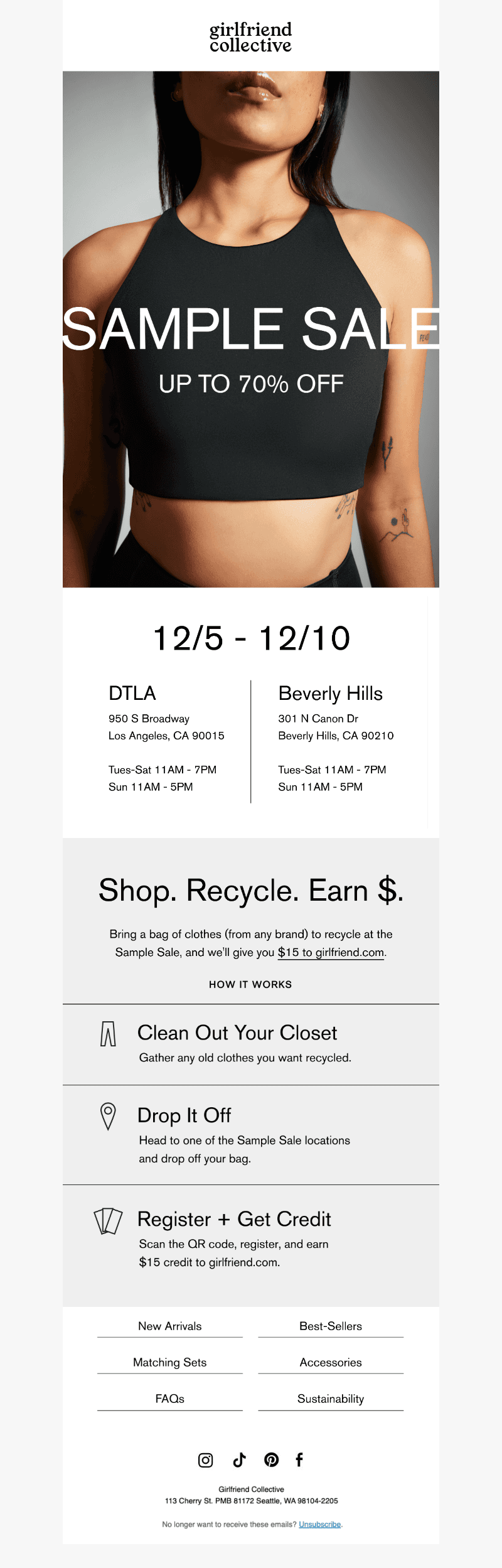 COMING SOON: LA SAMPLE SALE