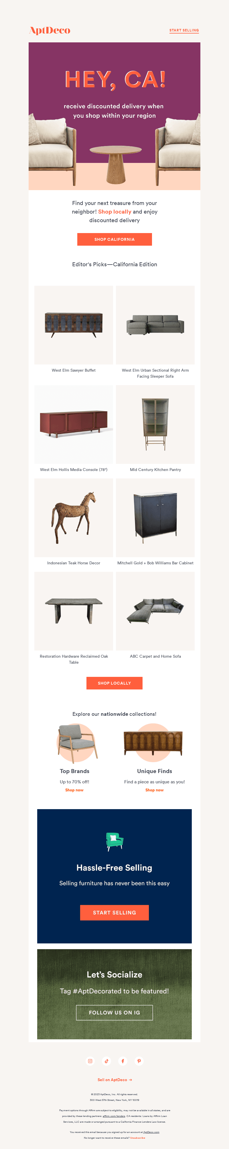 The top items in California right now!