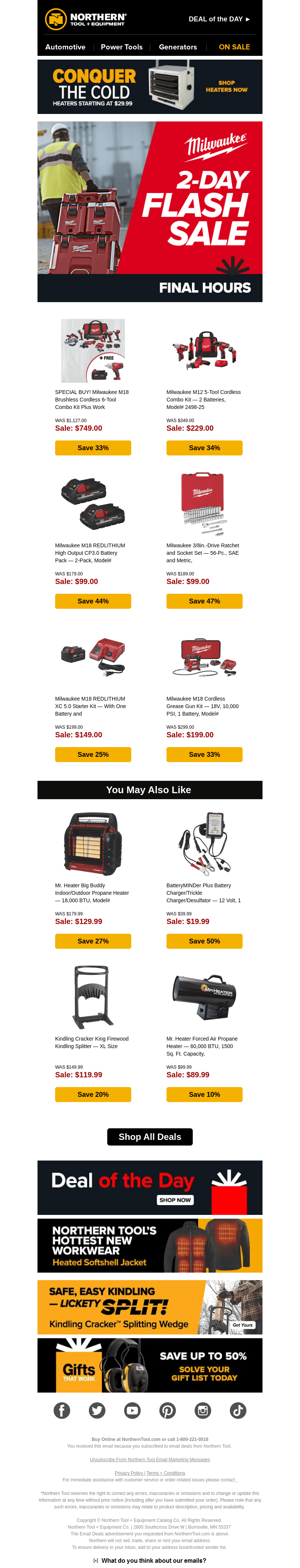 FINAL HOURS For Milwaukee Specials!