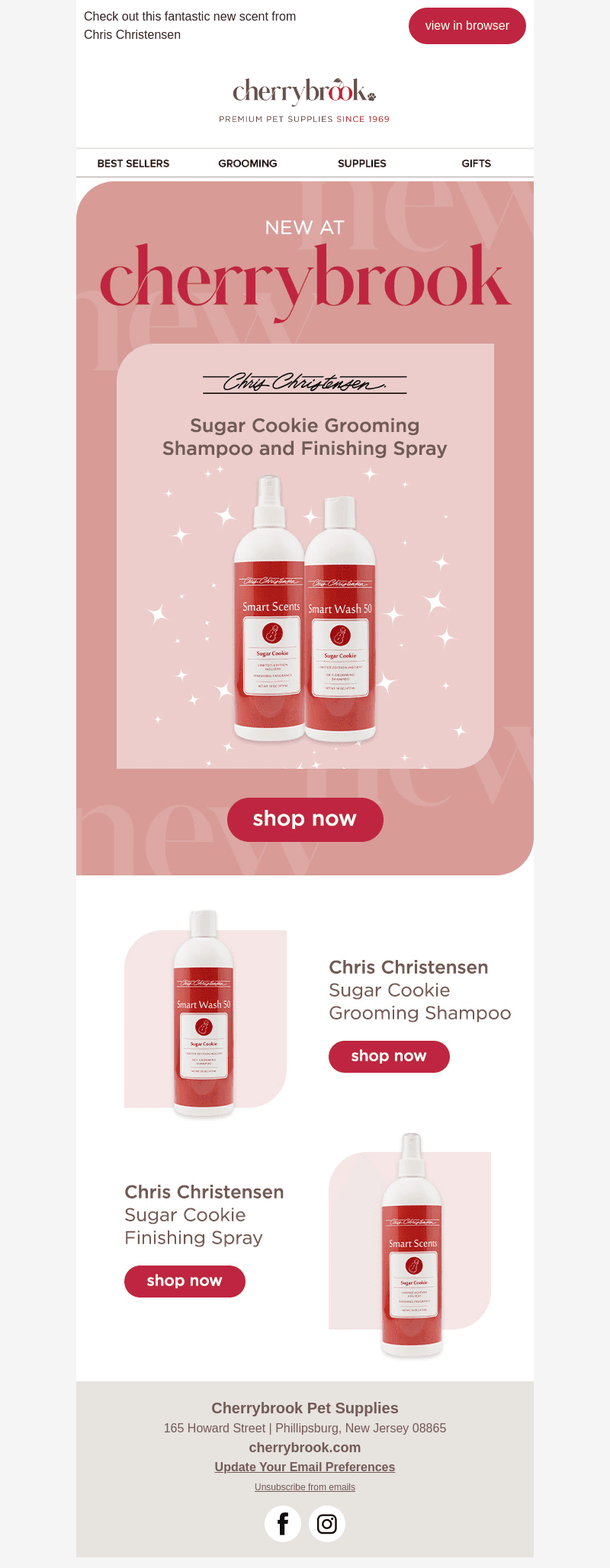 New At Cherrybrook: Chris Christensen Sugar Cookie