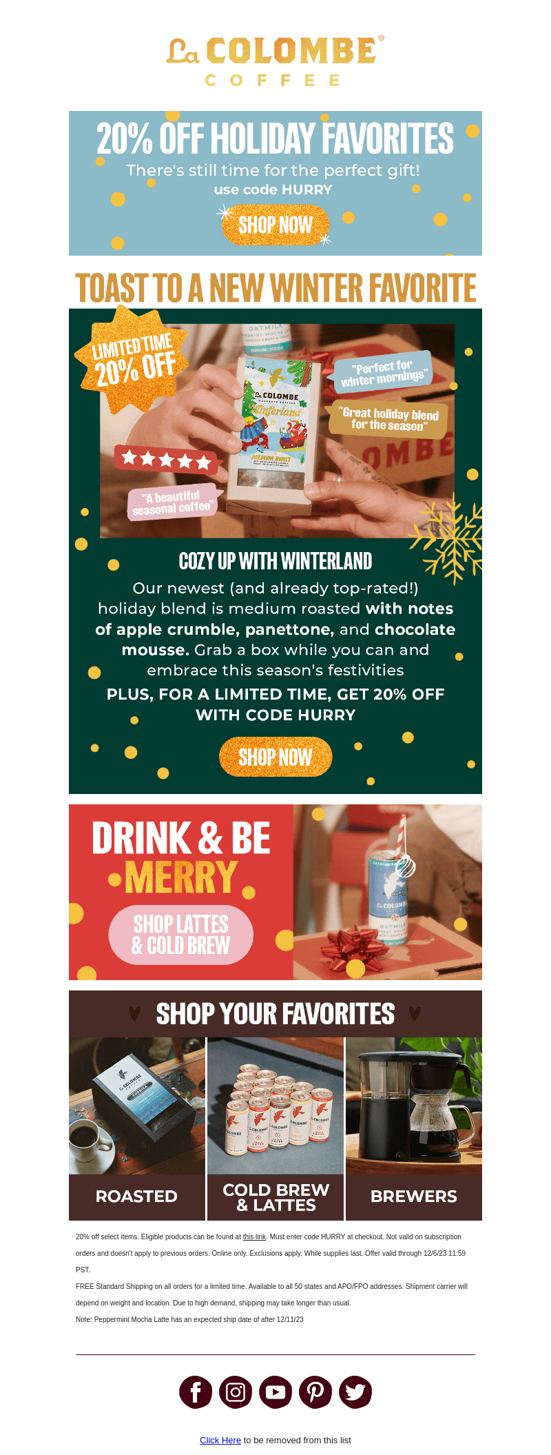 Our Holiday Blend is 20% OFF