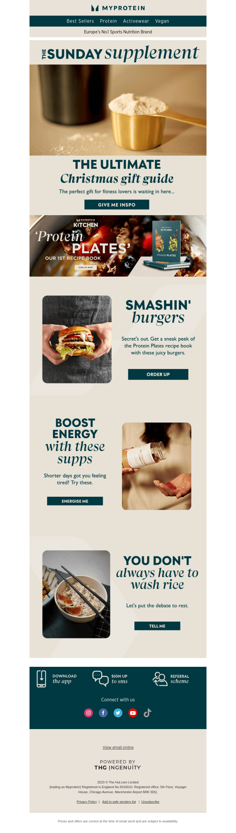 Myprotein email from Sun, Dec 3, 2023