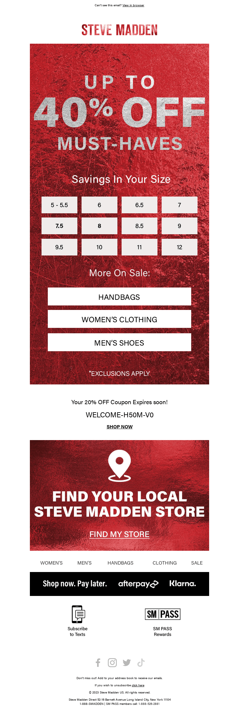 This Just In: NEW MARKDOWNS