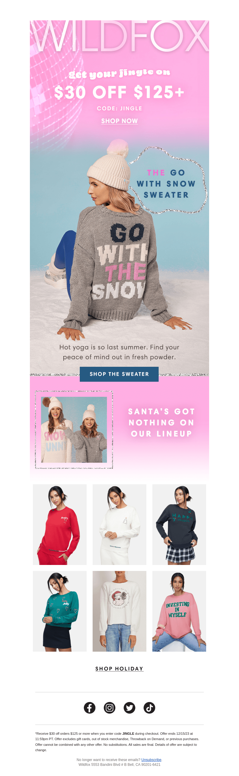 Hey Babe, Save $30 off orders $125 or more