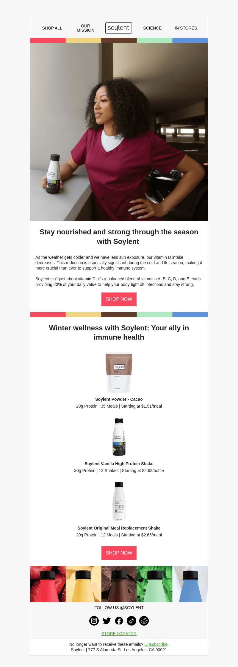 Soylent’s immunity-boosting ingredients.