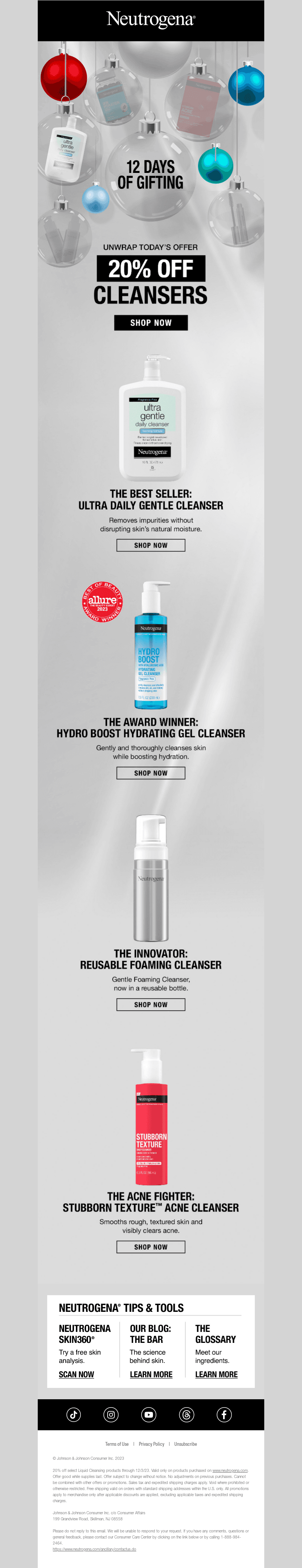 Last Chance! 20% Off Cleansers