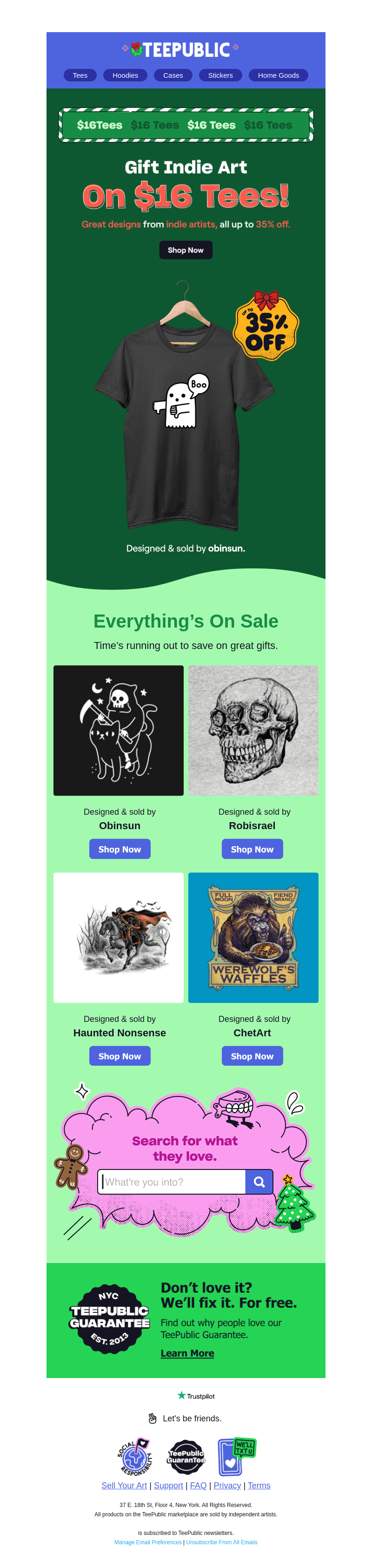 Everything's on sale.