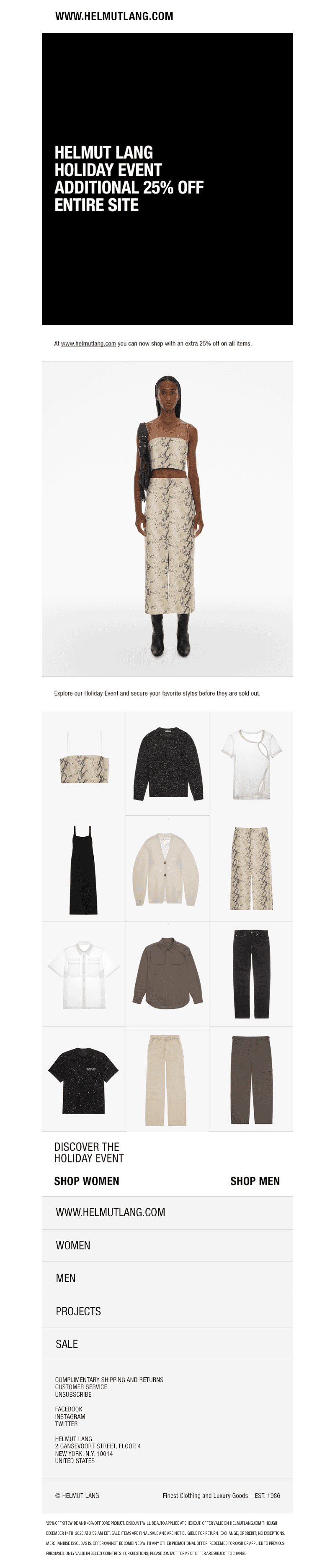 Holiday Event: Take 25% Off Sitewide