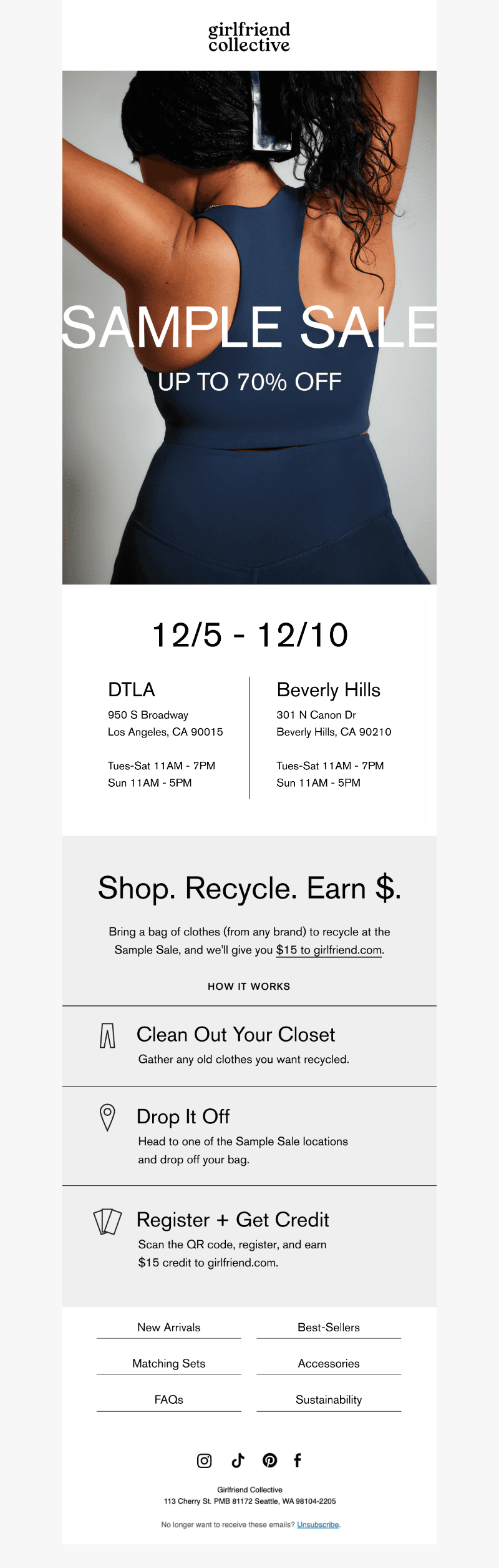 STARTS TODAY: LA SAMPLE SALE