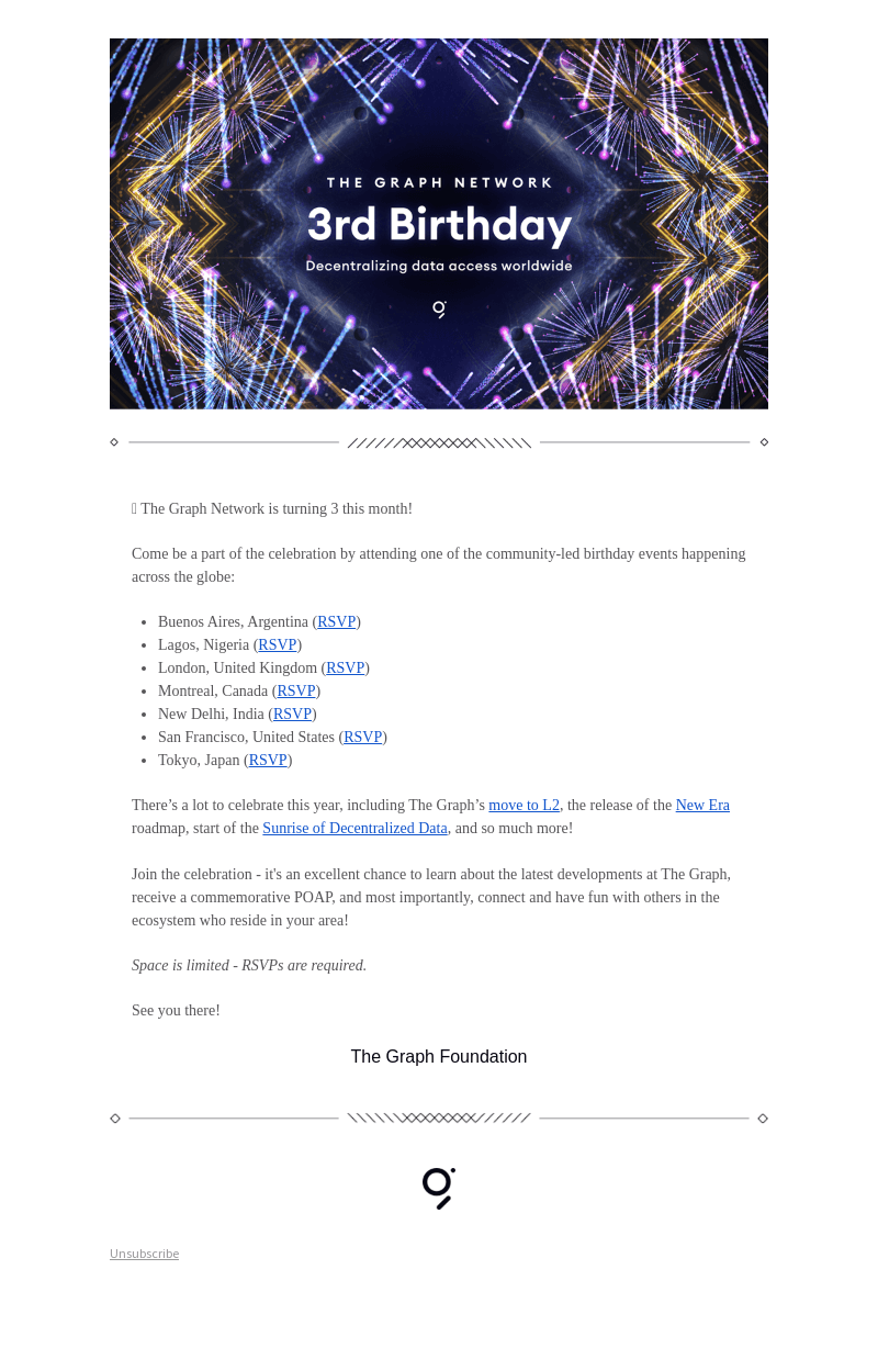 Come Celebrate The Graph Network's 3rd Birthday!