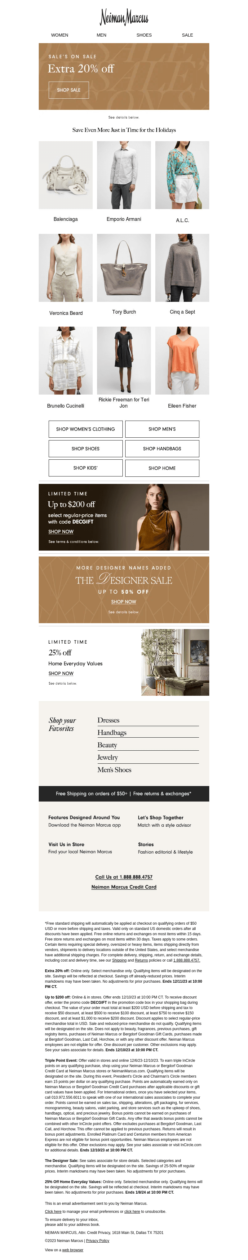 Extra 20% off: Up to 65% off regular prices