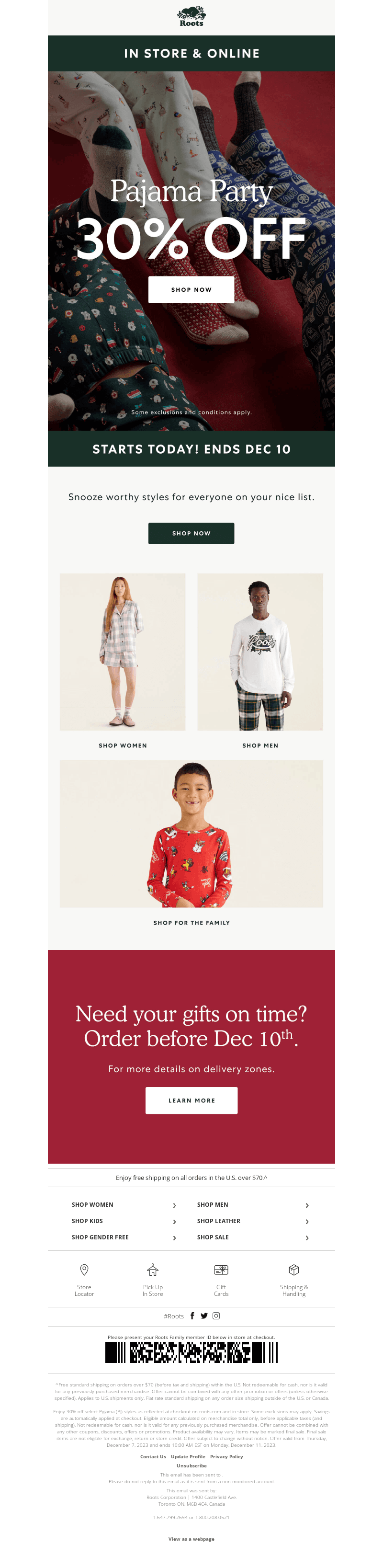 30% Off Pajamas — 4 Days Only