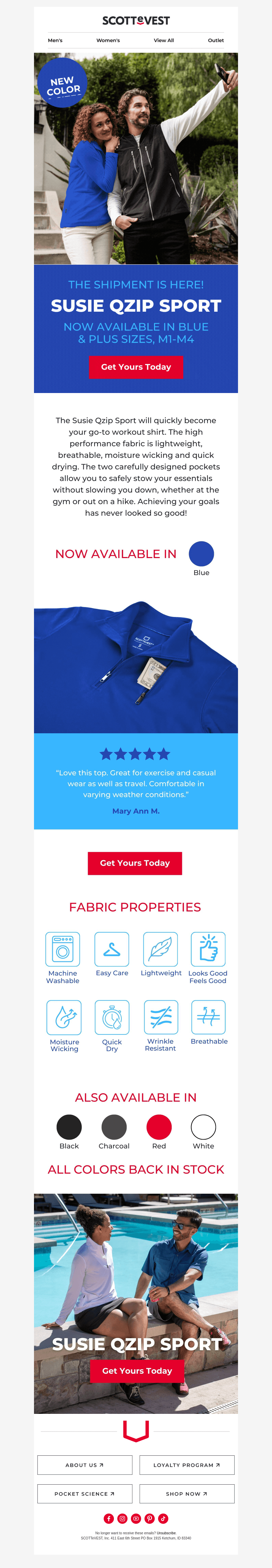 NEW BLUE   -   more sizes, too!