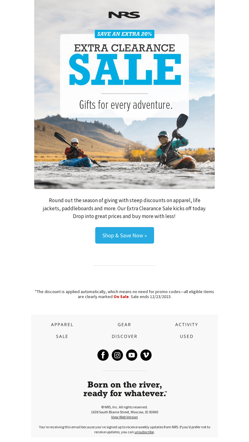 Save an Extra 20% on All Closeouts