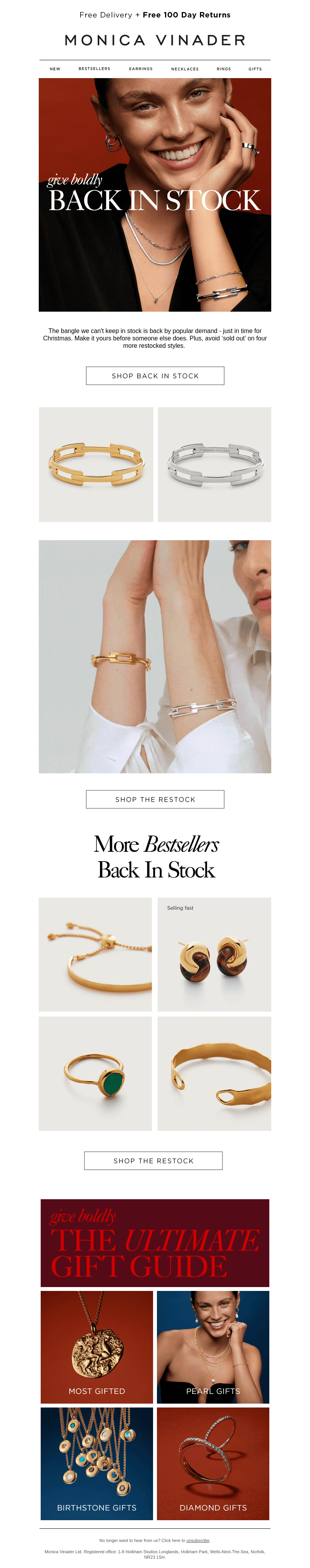 The bangle we can't keep in stock is BACK