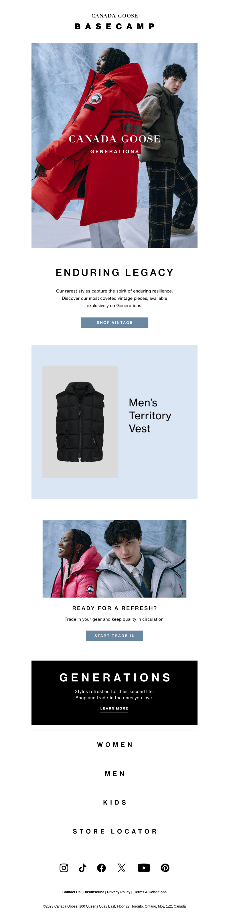 Exclusive, vintage styles