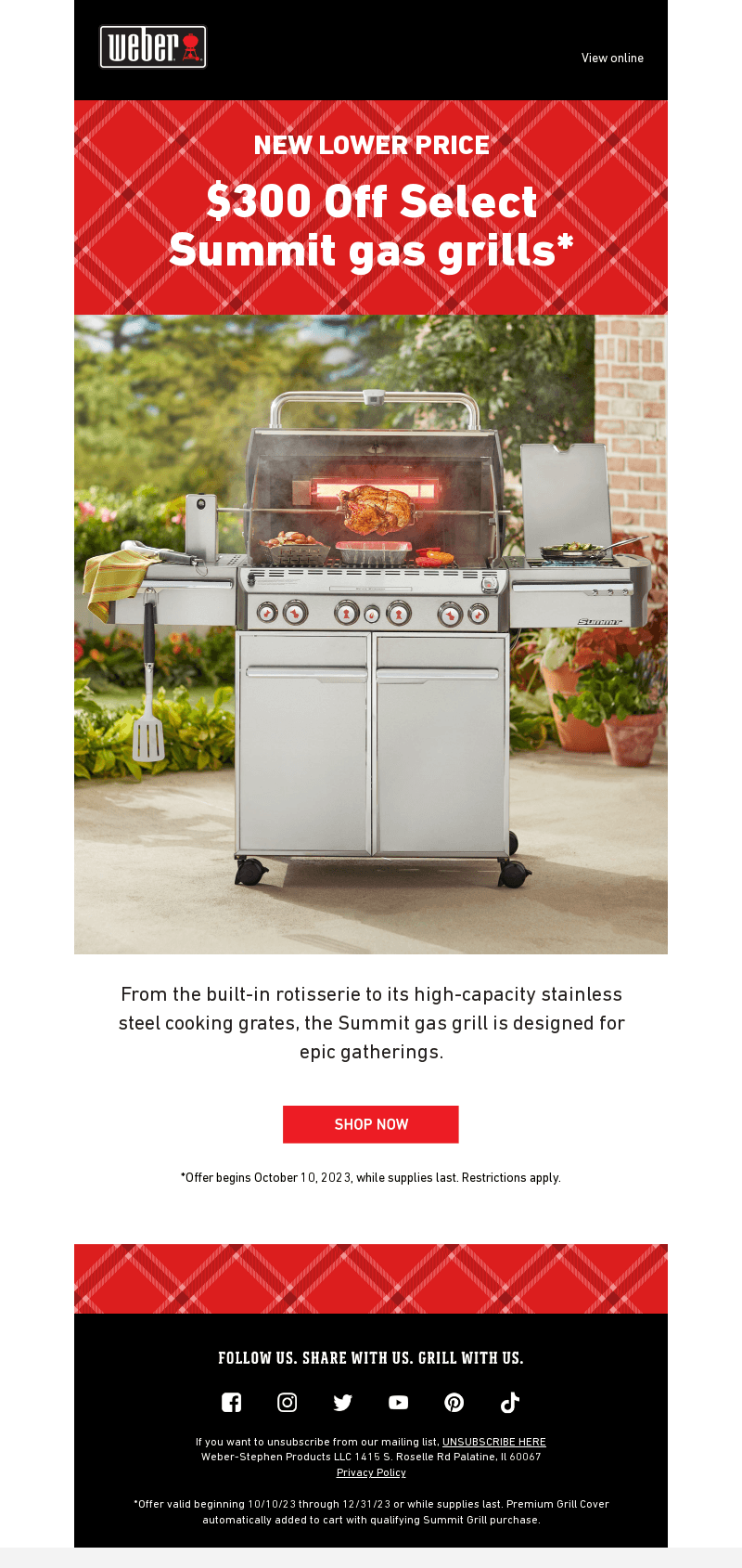 Summit Grills Special: Save Big with $300 Off
