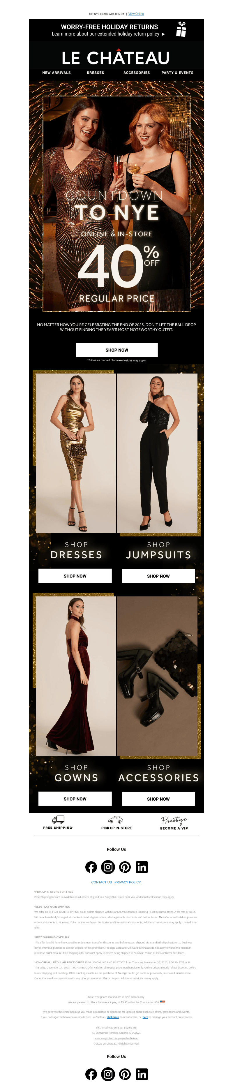 Get NYE-Ready With 40% Off