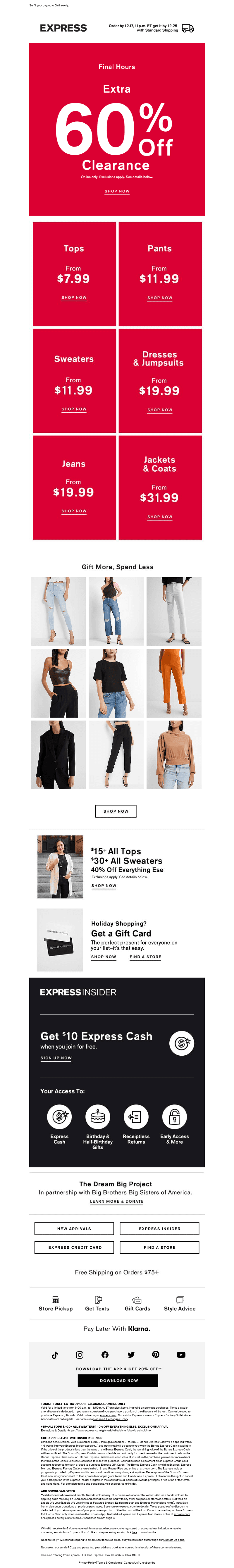 FINAL HOURS: extra 60% off clearance wraps up @ midnight