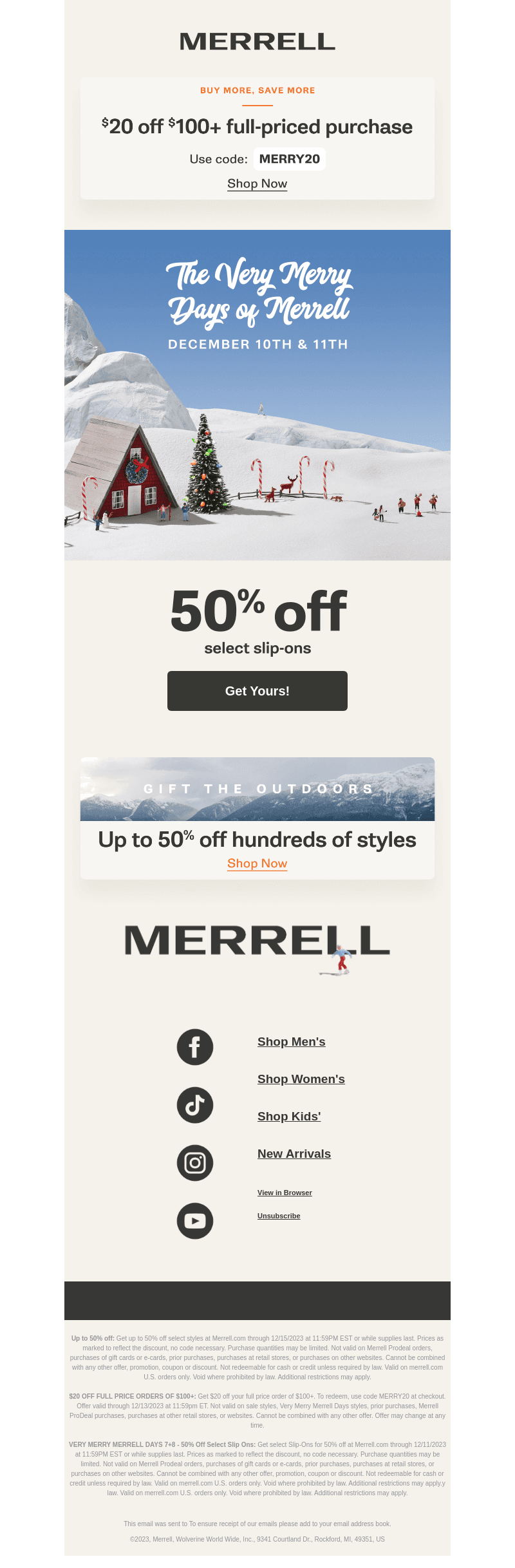 50% OFF select slip-ons is going on now!