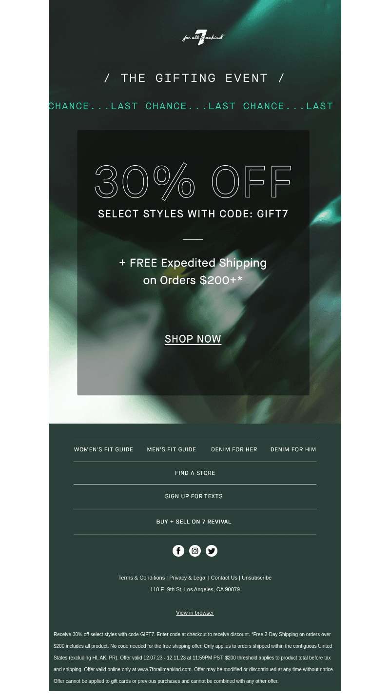 FINAL HOURS: 30% OFF NEED-NOW STYLES
