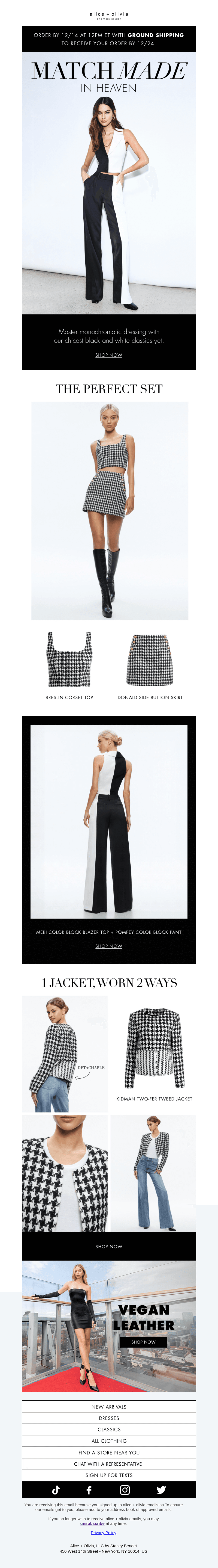 Spotlight: Black + White Dressing