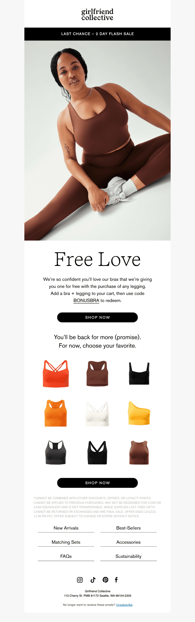 Don’t Forget Your Free Bra