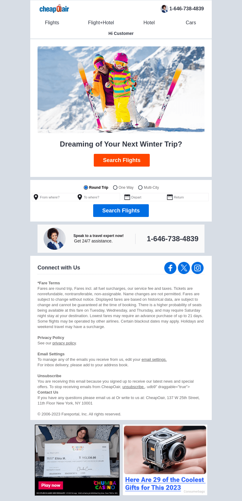 ✈ Book for Ski Destinations!