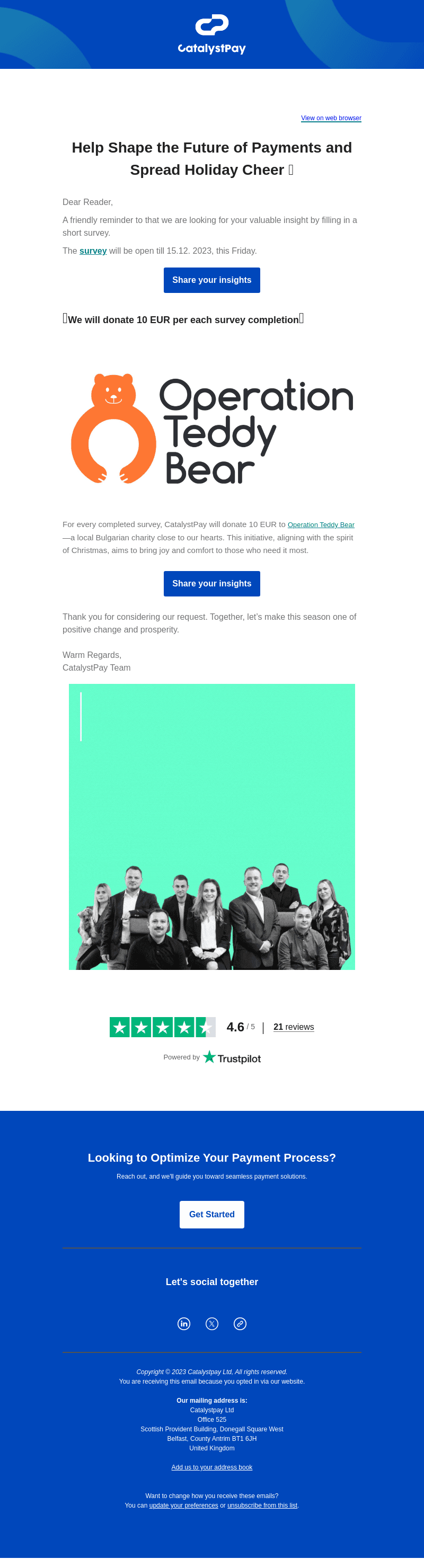Catalyst Commerce email from Wed, Dec 13, 2023