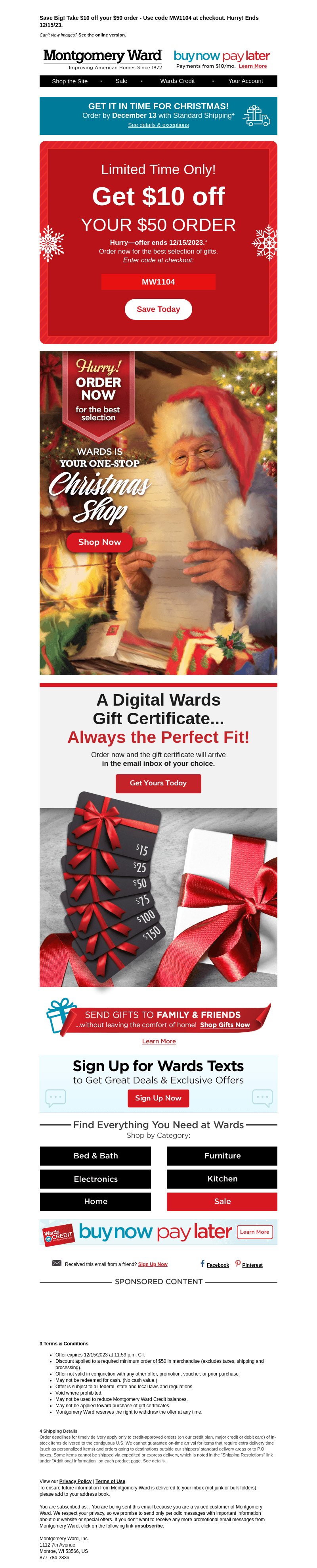 Standard Shipping Deadline is Today - Order NOW!