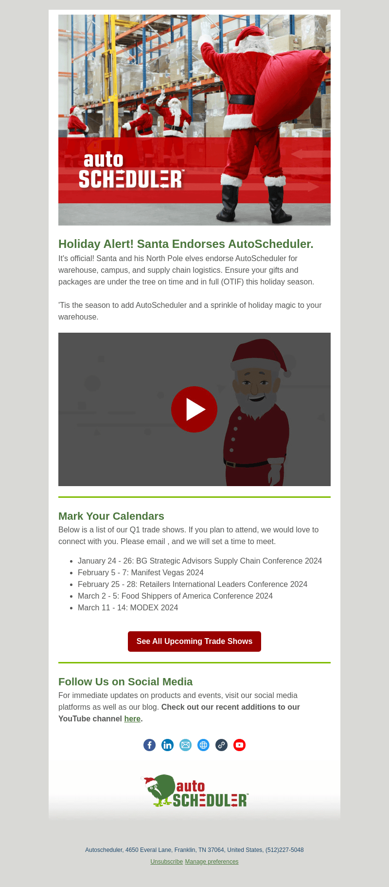 AutoScheduler.AI email from Thu, Dec 14, 2023