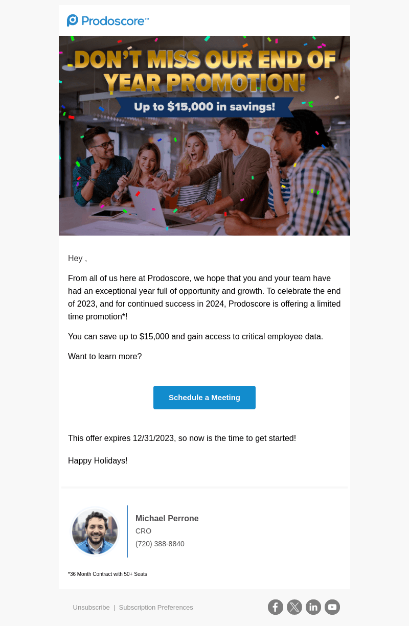 Prodoscore’s Biggest Sale Ever