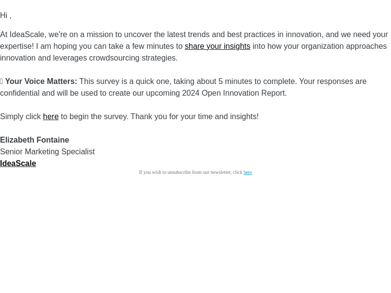 IdeaScale email from Thu, Dec 14, 2023