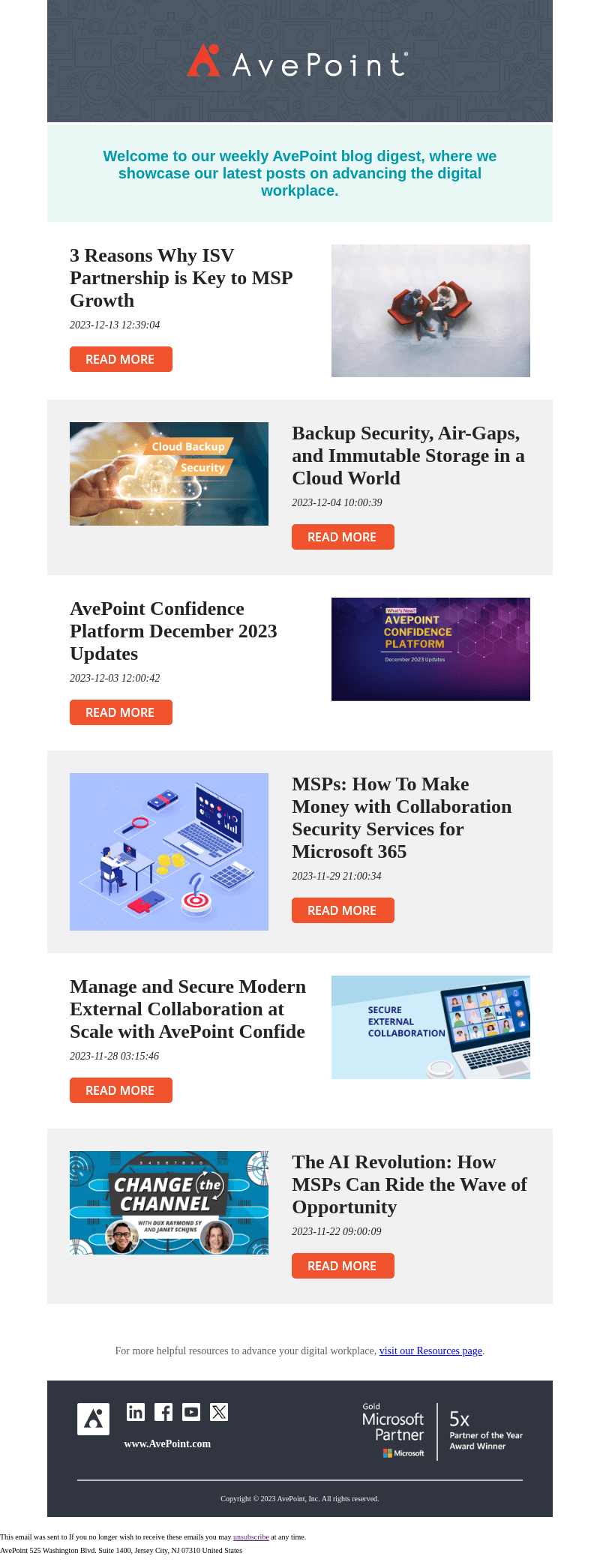 Keep Up With the Latest: AvePoint's Weekly Blog Digest