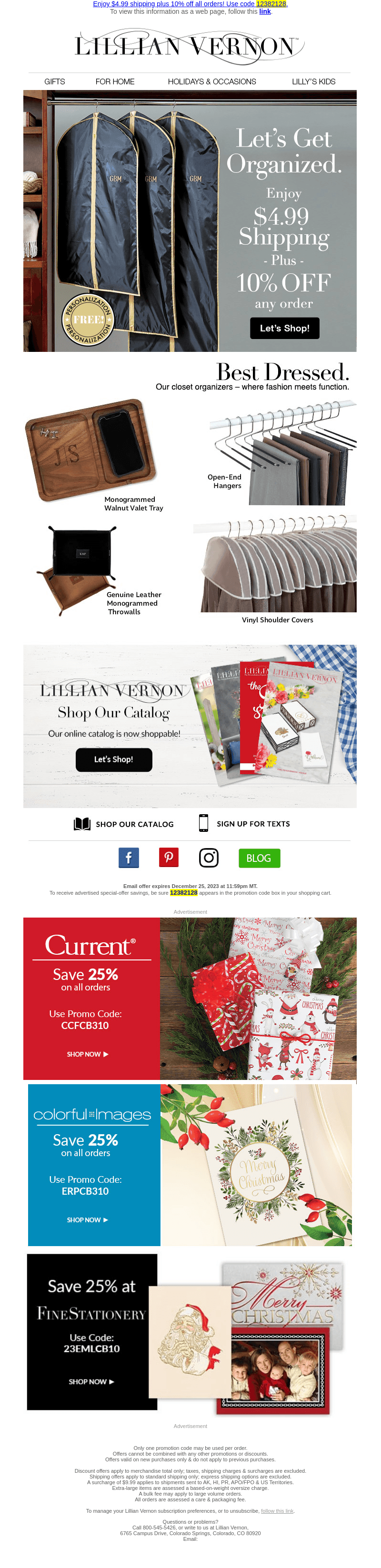 10% off storage solutions [& $4.99 shipping]