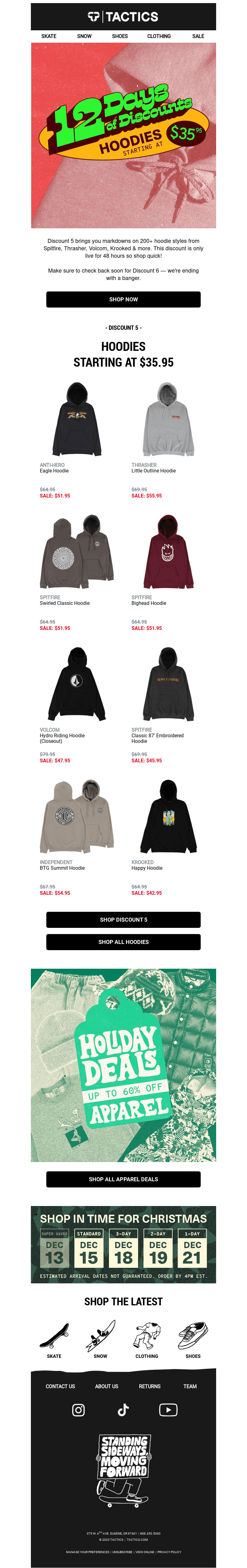 DISCOUNT 5: Hoodies Starting @ $35.95