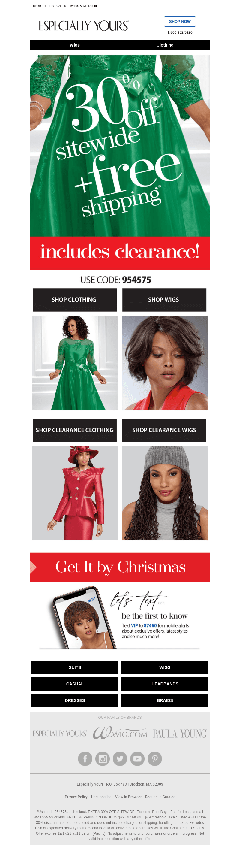 30% OFF + FREE Shipping (includes clearance)!