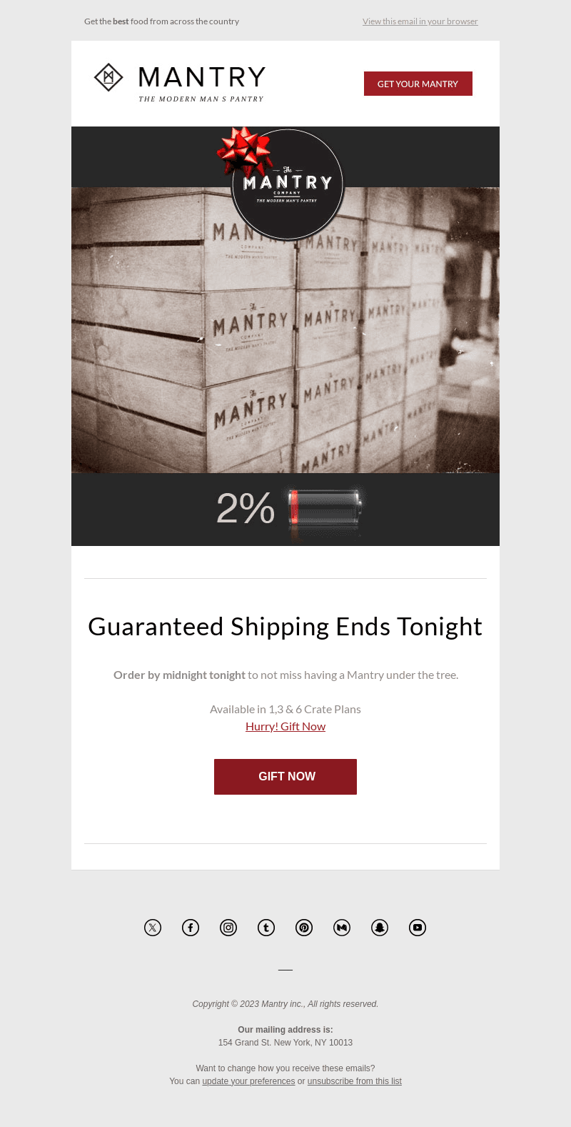 Last Day For Guaranteed Christmas Delivery
