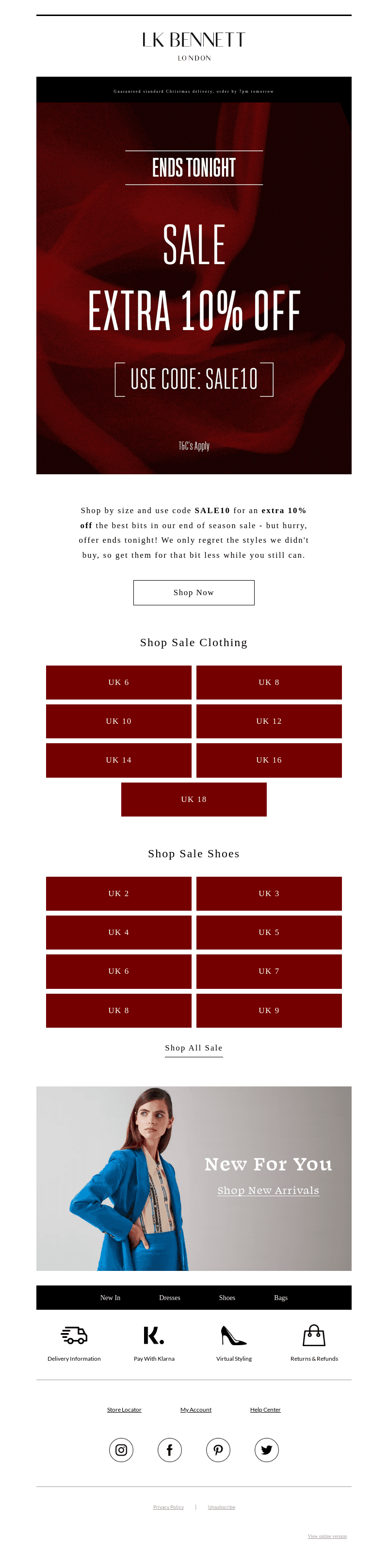 Ends Tonight: EXTRA 10% off sale