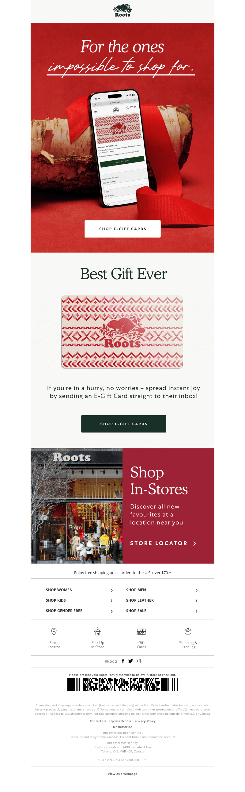 Gift Cards — The Gift That Always Fits.