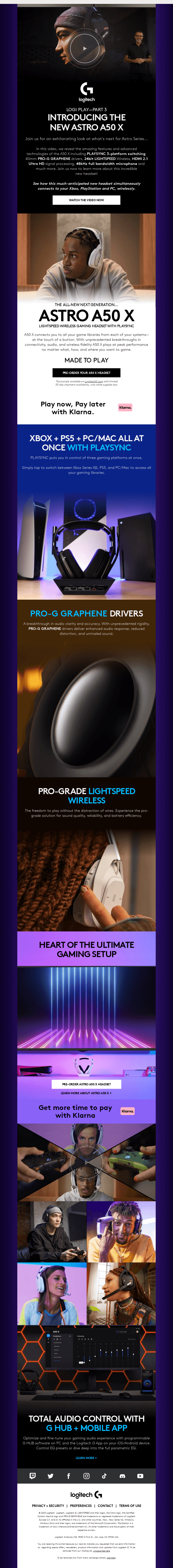 Logitech email from Mon, Dec 18, 2023