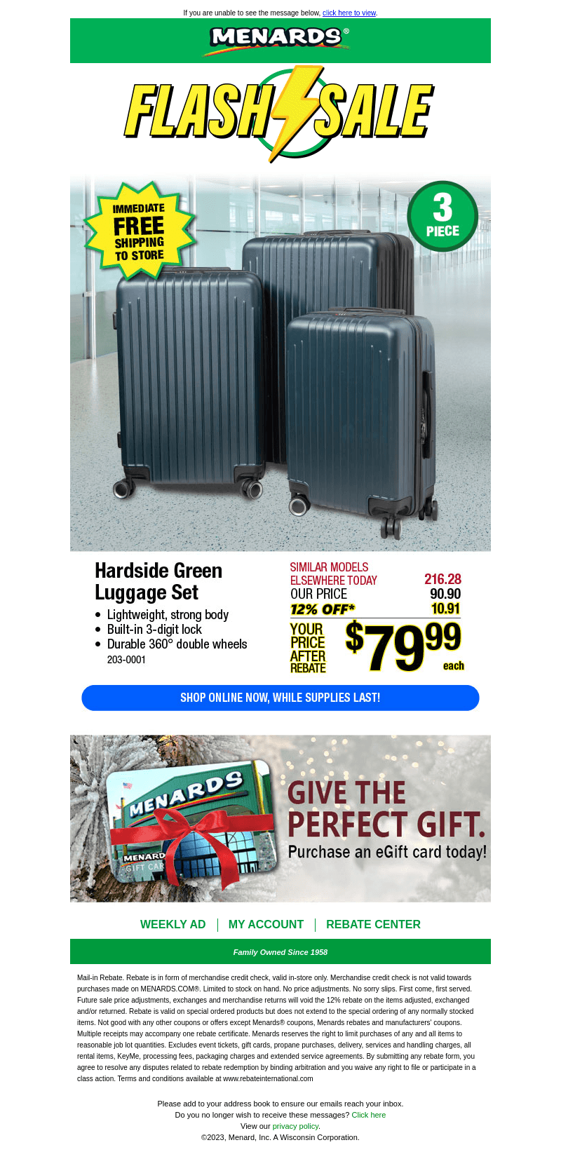 3-Pc Hardside Luggage Set ONLY $79.99!