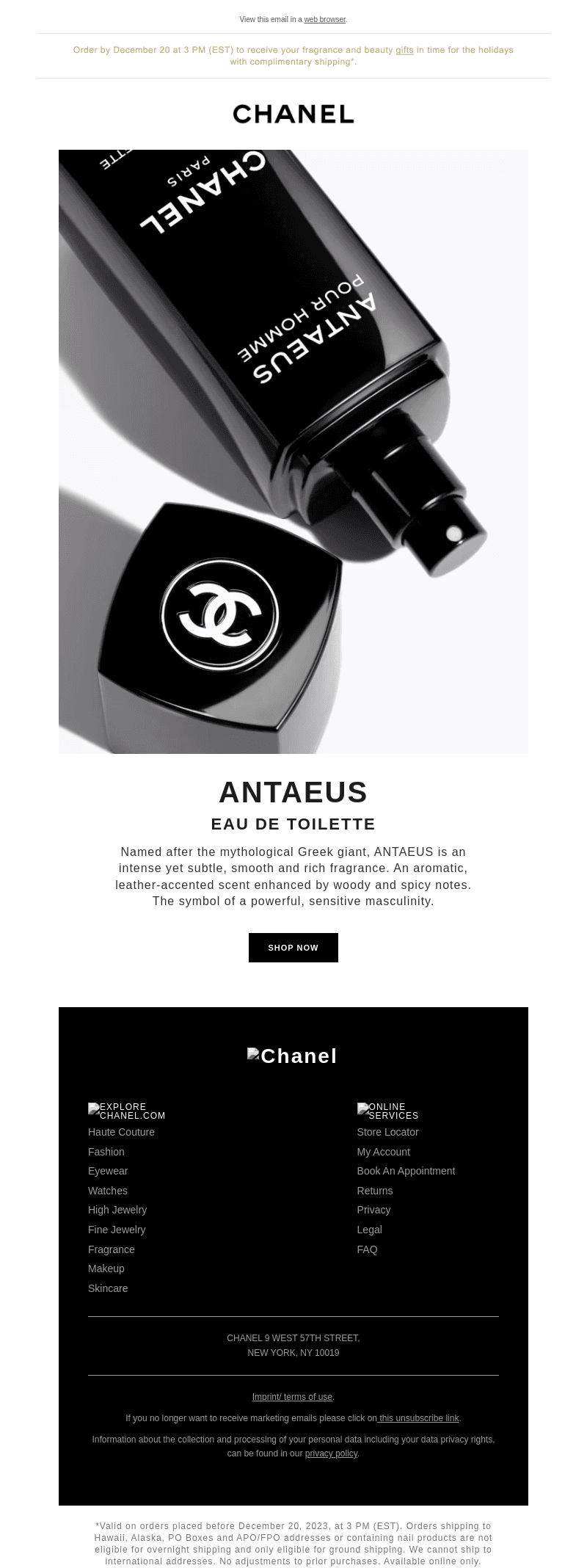 Discover ANTAEUS Eau de Toilette