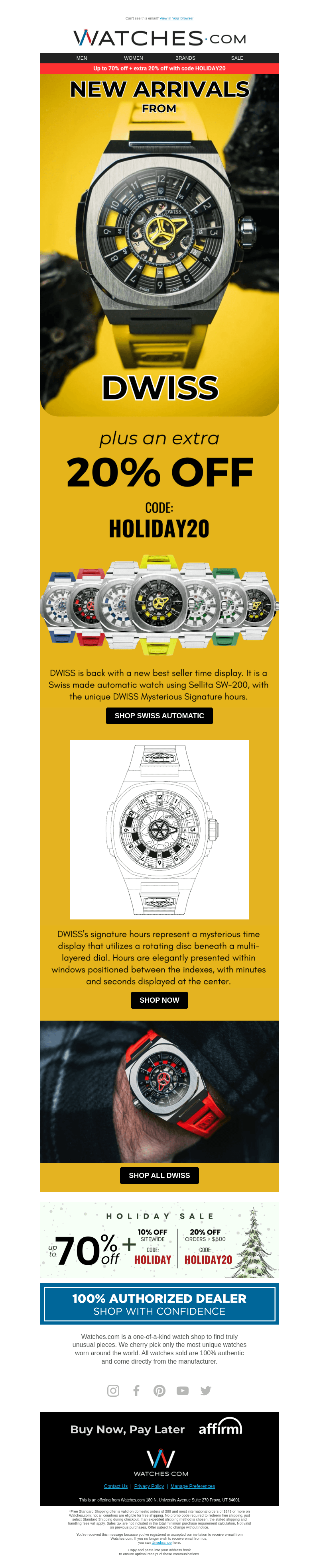 New Dwiss + an extra 2️⃣0️⃣% off