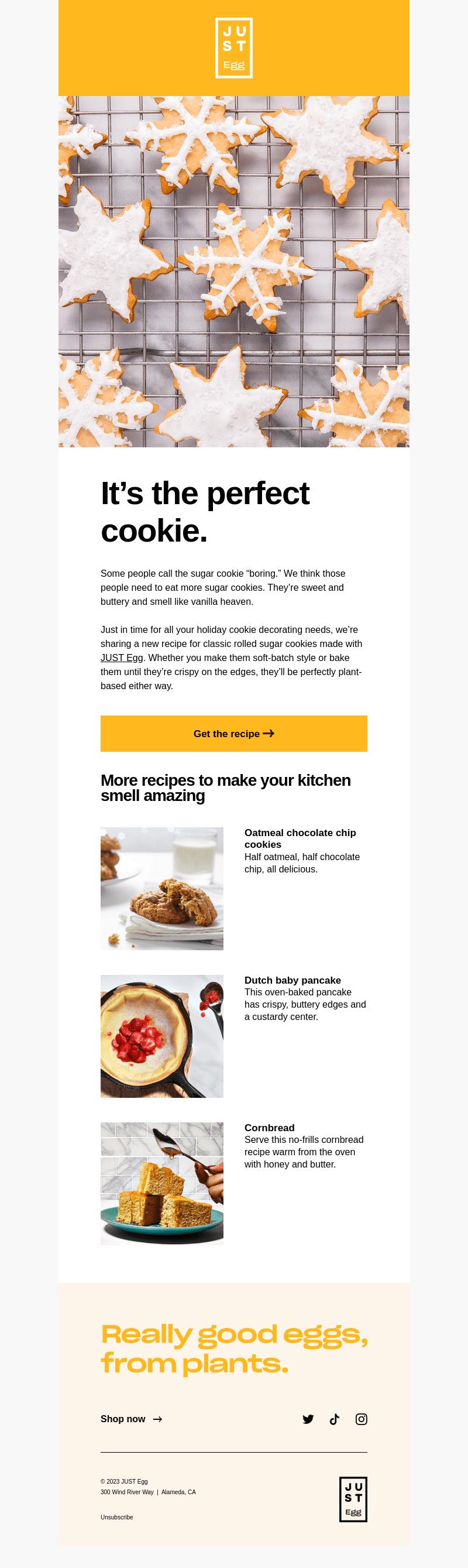 Eat JUST email from Wed, Dec 20, 2023