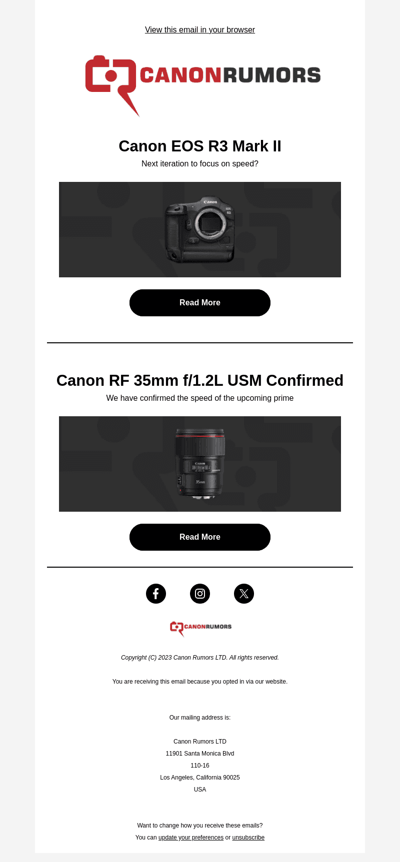 Canon EOS R3 Mark II in the works