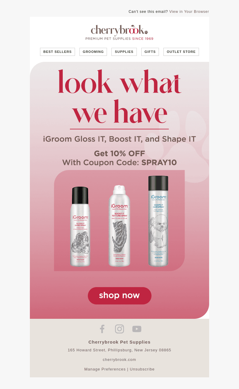 For 24 Hours Only: 10% Off iGroom Sprays
