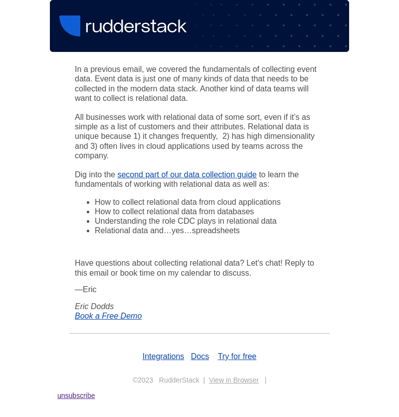Data collection guide: relational data and cloud applications