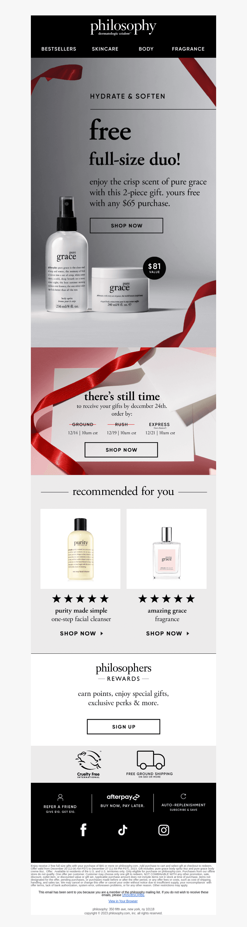 Experience Pure Grace 2 Ways, On Us ($81 value!)