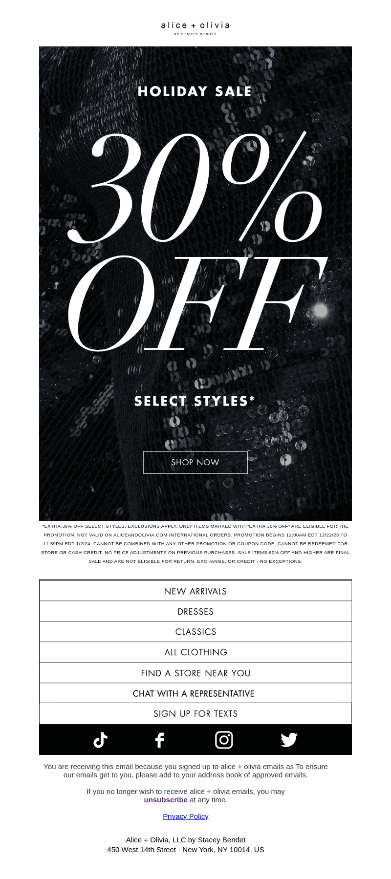 30% OFF STARTS NOW!